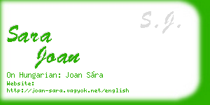 sara joan business card